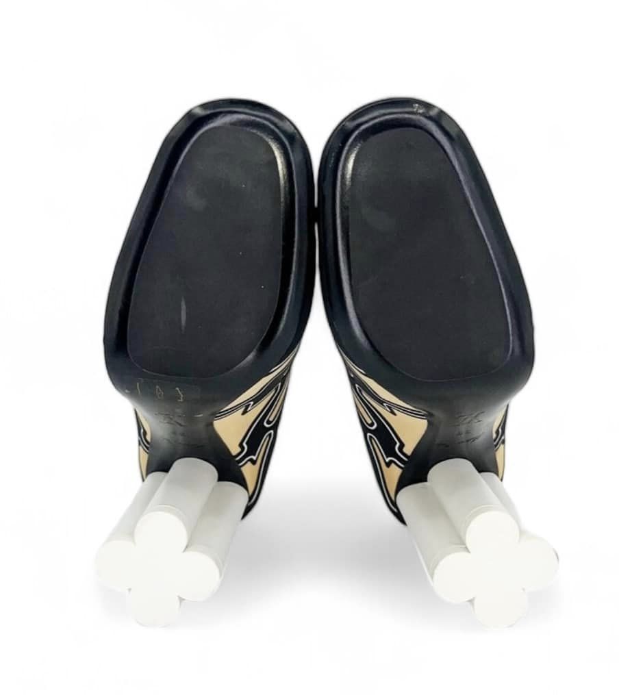 LOUIS VUITTON Spring/Summer 2020 Runway LV Logo Swift Heeled Loafers Size EU36