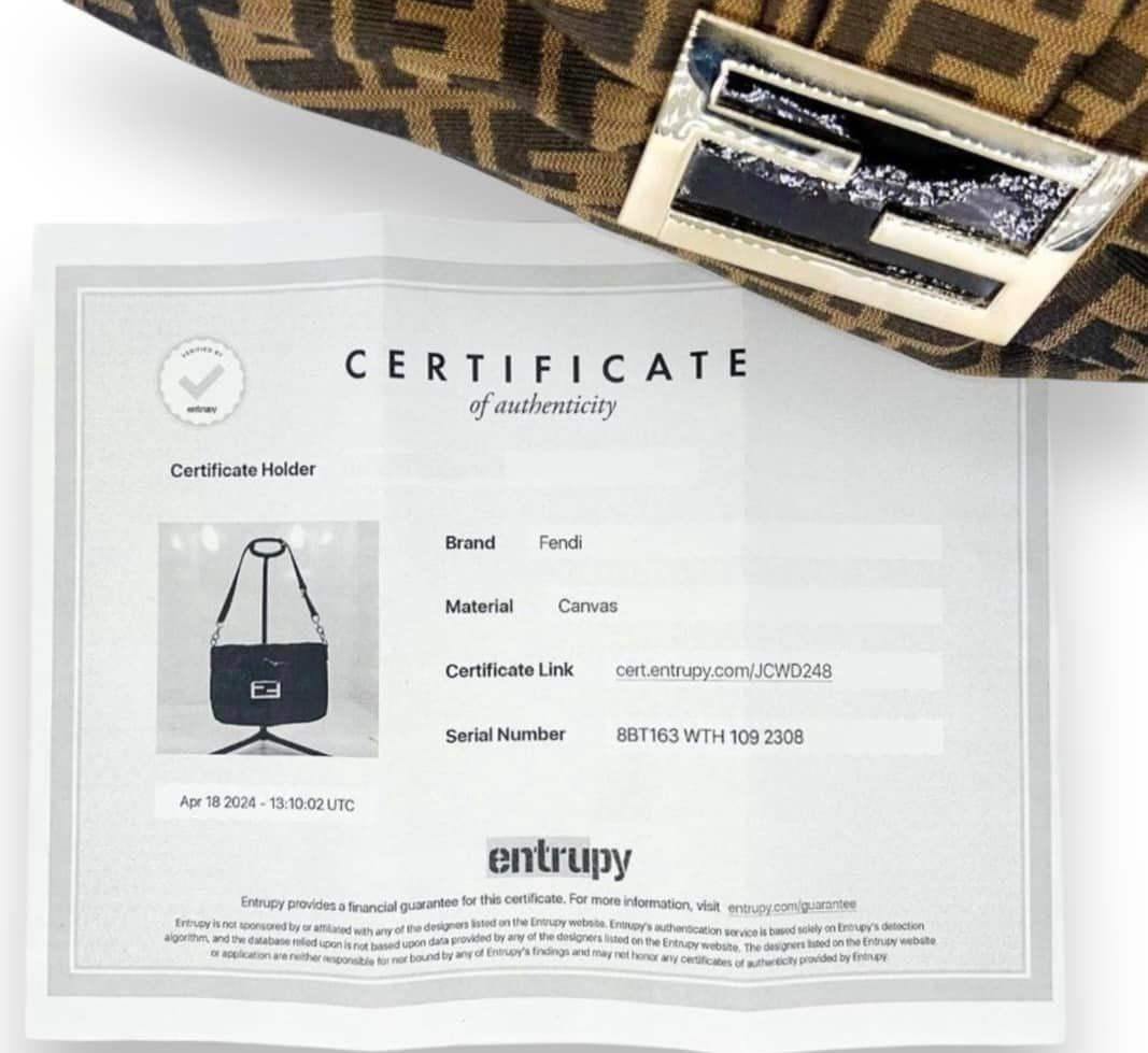 Fendi Tobacco FF Zucca Canvas & Leather Mia Flap Shoulder Bag