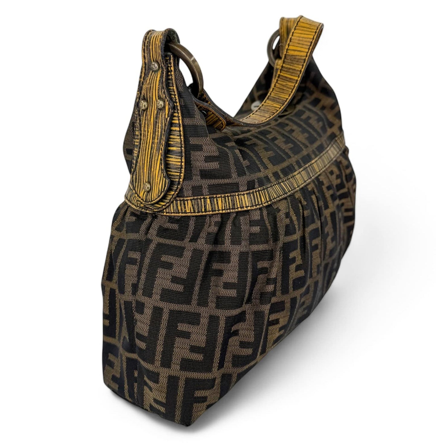 JANUARY GIVEAWAY - FENDI Chef FF Zucca Logo Canvas Hobo Shoulder Bag