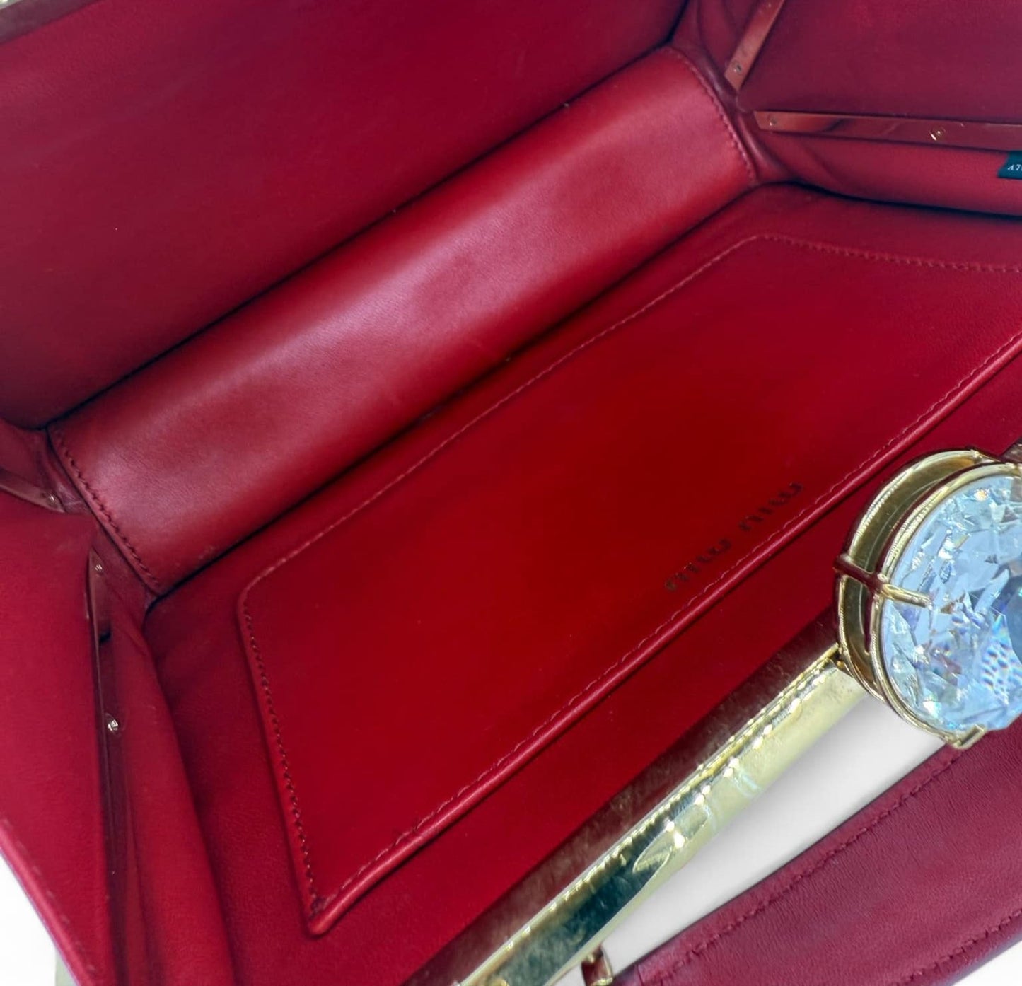 MIU MIU Spring 2019 Runway Red Matelassé Leather Shoulder Bag …