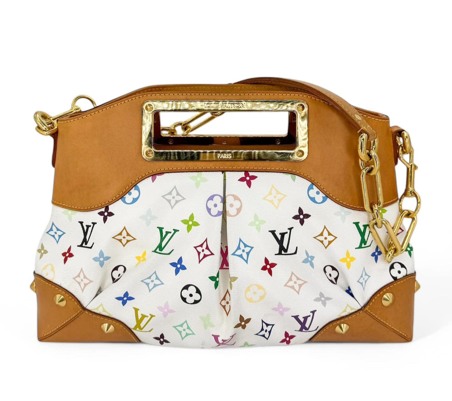 LOUIS VUITTON Murakami White Multicolor Judy MM Bag