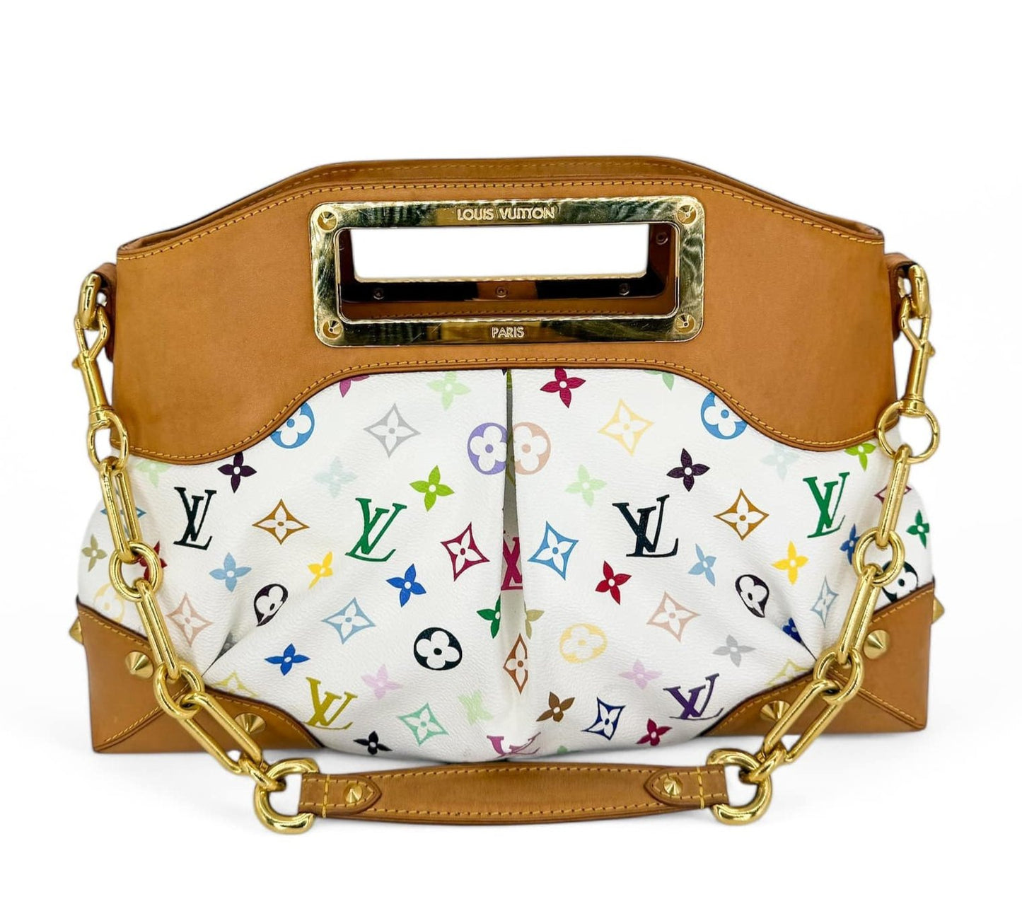 LOUIS VUITTON Murakami White Multicolor Judy MM Bag
