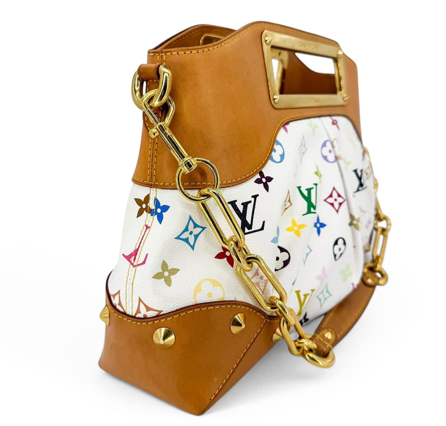 LOUIS VUITTON Murakami White Multicolor Judy MM Bag