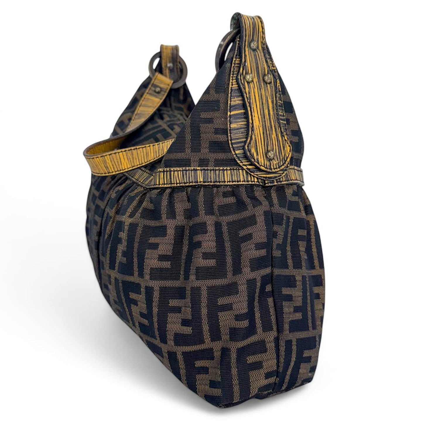 JANUARY GIVEAWAY - FENDI Chef FF Zucca Logo Canvas Hobo Shoulder Bag