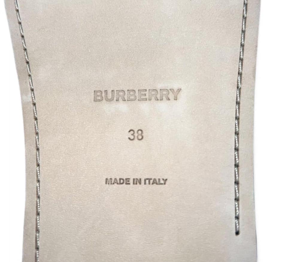 BURBERRY Nova Check Quilted Lambskin Leather Slides EU38