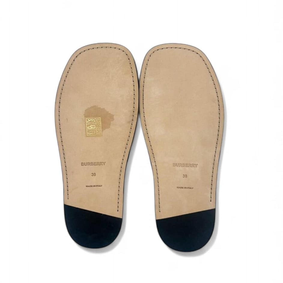 BURBERRY Nova Check Quilted Lambskin Leather Slides EU38