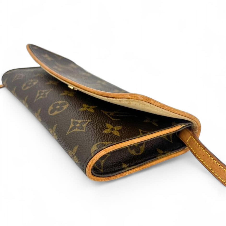 LOUIS VUITTON LV Monogram Brown Twin Pochette GM