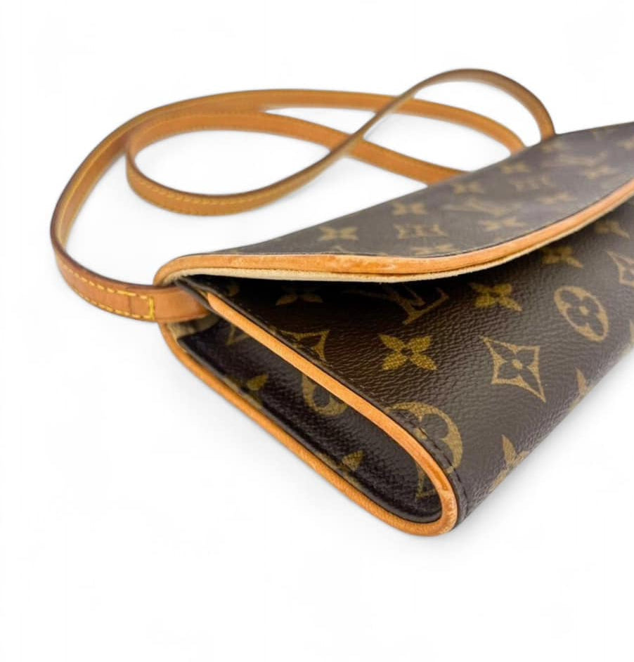 LOUIS VUITTON LV Monogram Brown Twin Pochette GM