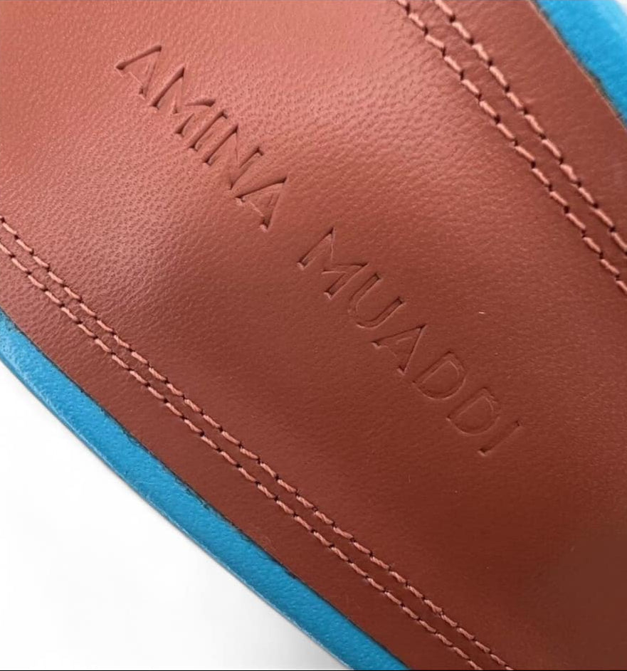 AMINA MUADDI Lupita Blue PVC Mules EU40.5