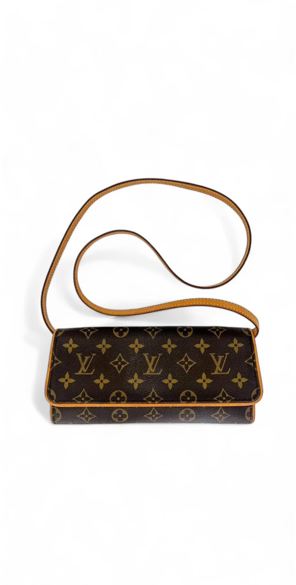 LOUIS VUITTON LV Monogram Brown Twin Pochette GM