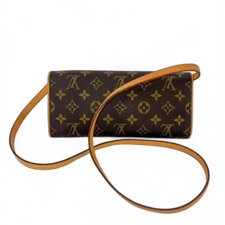 LOUIS VUITTON LV Monogram Brown Twin Pochette GM
