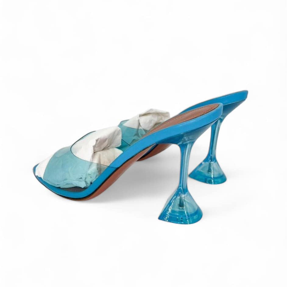 AMINA MUADDI Lupita Blue PVC Mules EU37