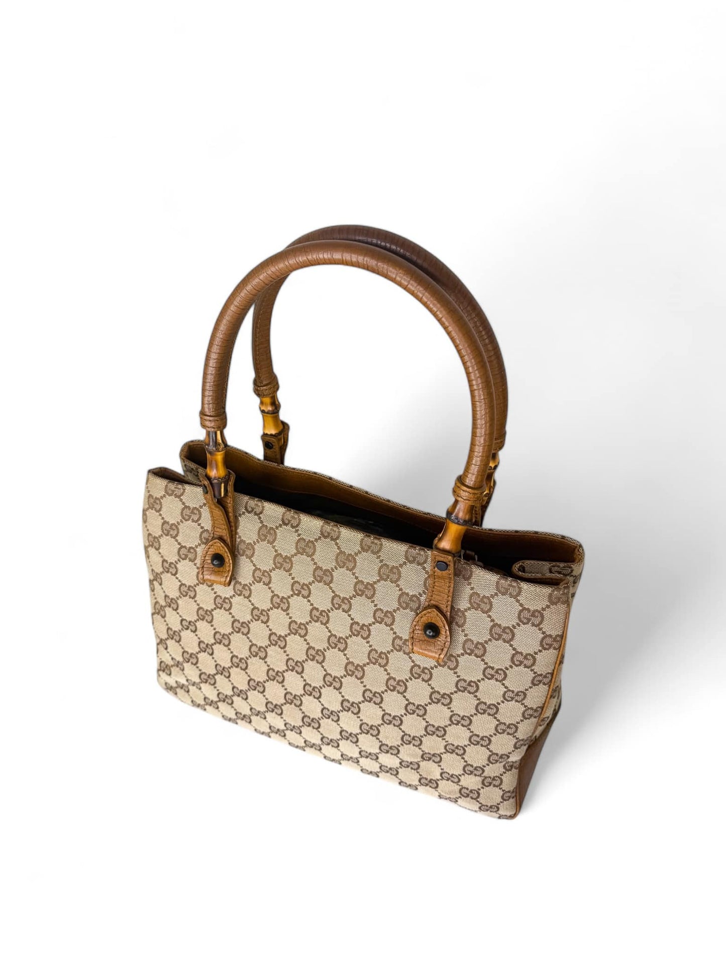 MARCH GIVEAWAY - GUCCI GG Monogram Bamboo & Leather Canvas Tote