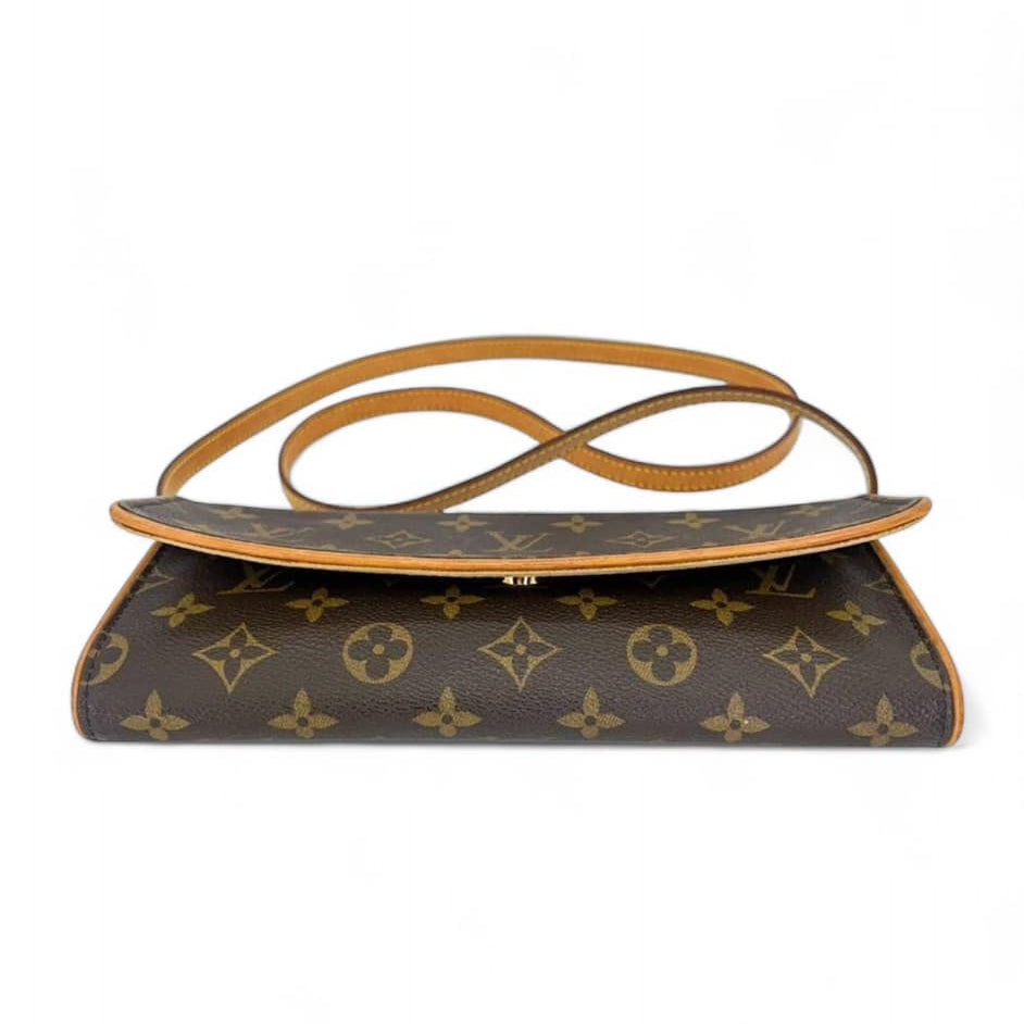LOUIS VUITTON LV Monogram Brown Twin Pochette GM