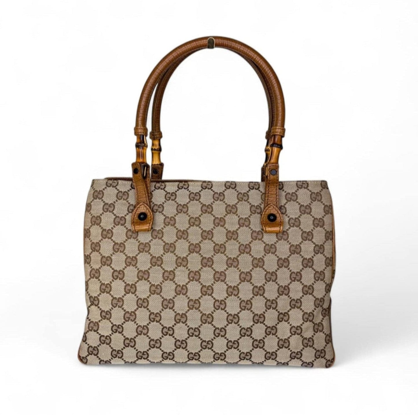 MARCH GIVEAWAY - GUCCI GG Monogram Bamboo & Leather Canvas Tote