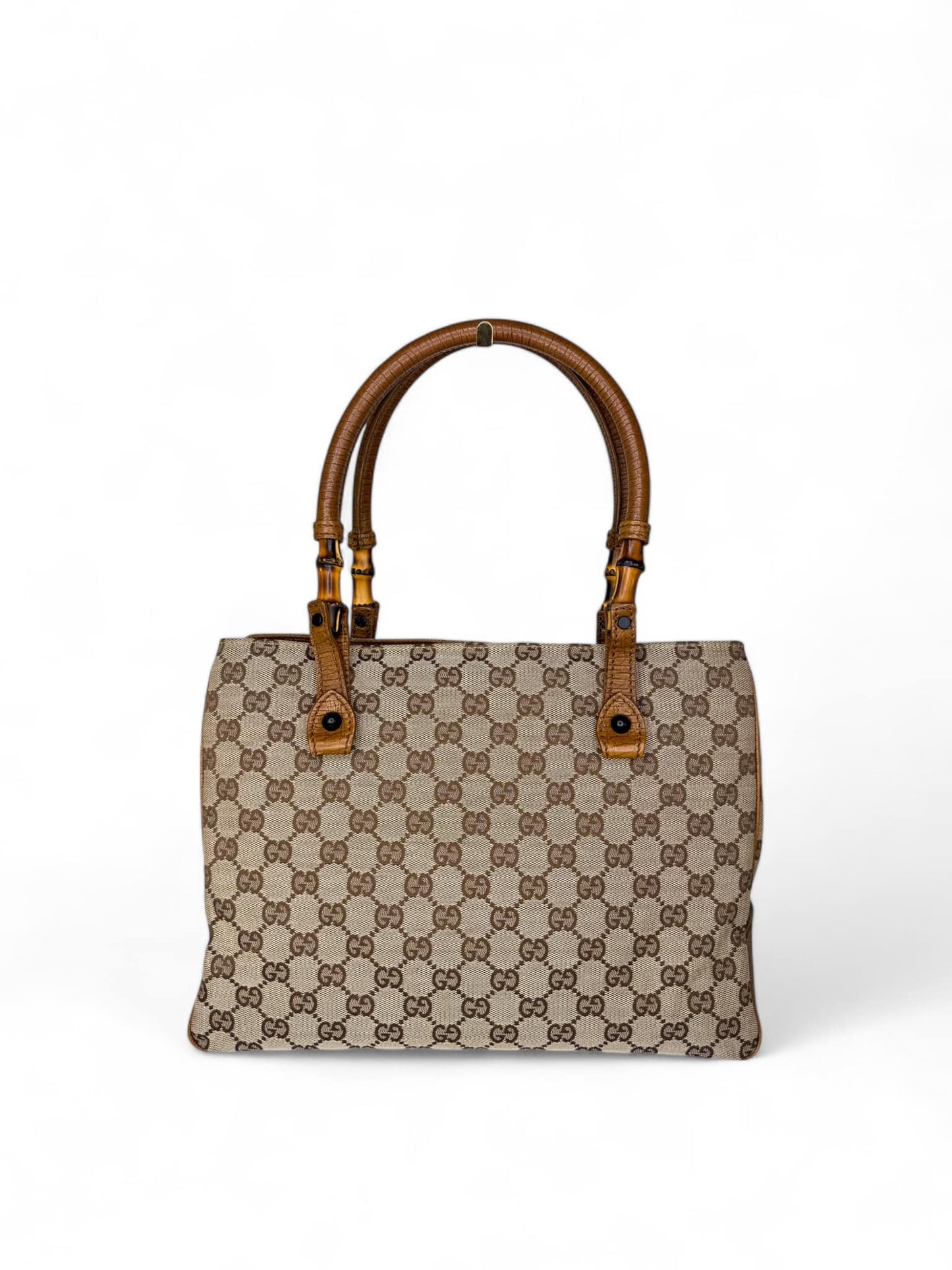 MARCH GIVEAWAY - GUCCI GG Monogram Bamboo & Leather Canvas Tote