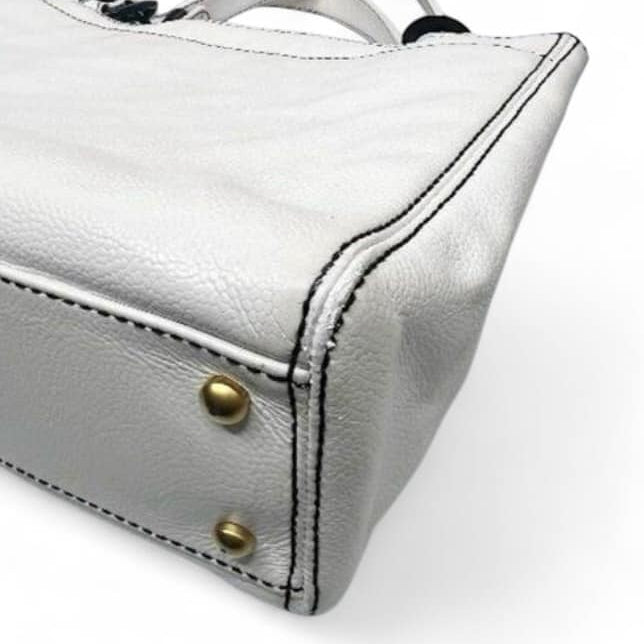 CHANEL Vintage CC Logo Black & White Caviar Bekko Chain Tote