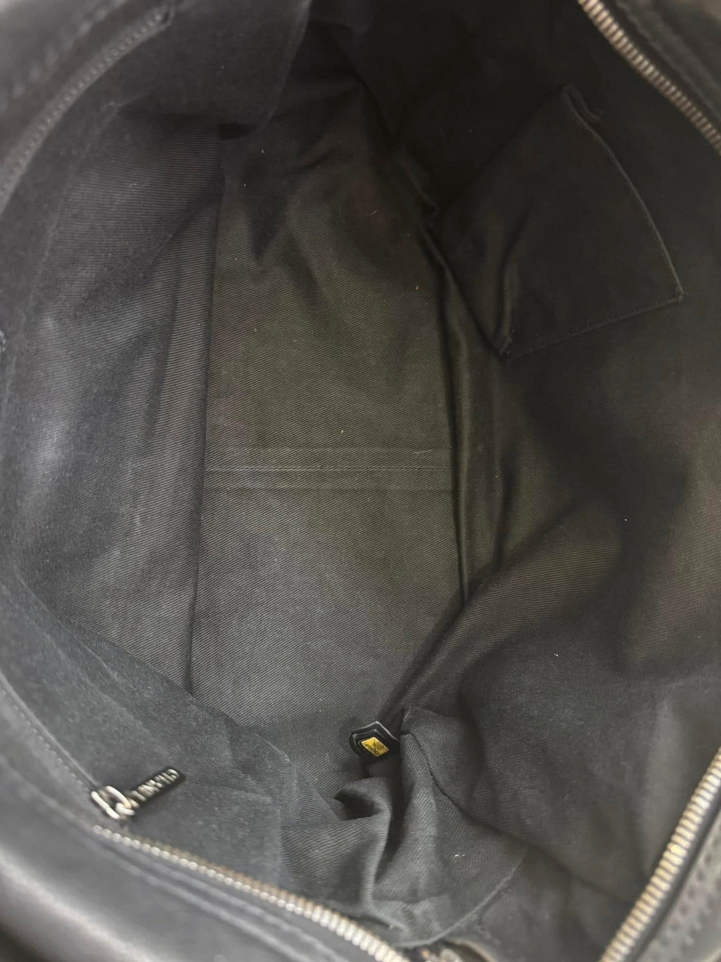 CHANEL Vintage 2007 Black Lambskin Leather CC Logo Medium Shoulder Bag