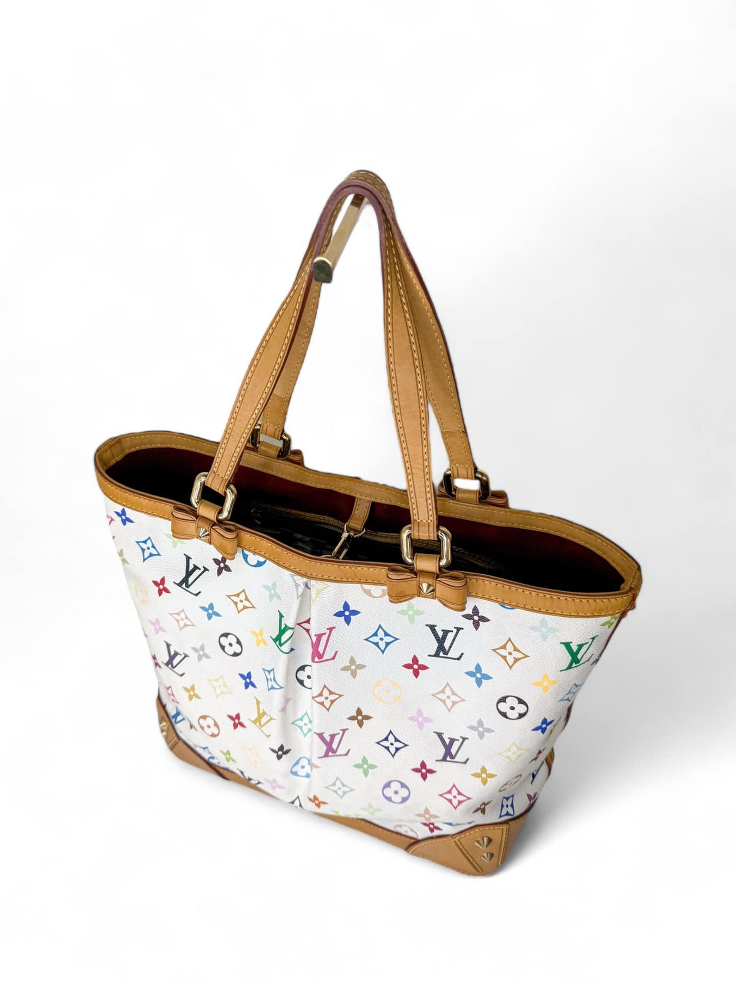 LOUIS VUITTON Murakami White Multicolor Sharlene MM Bag