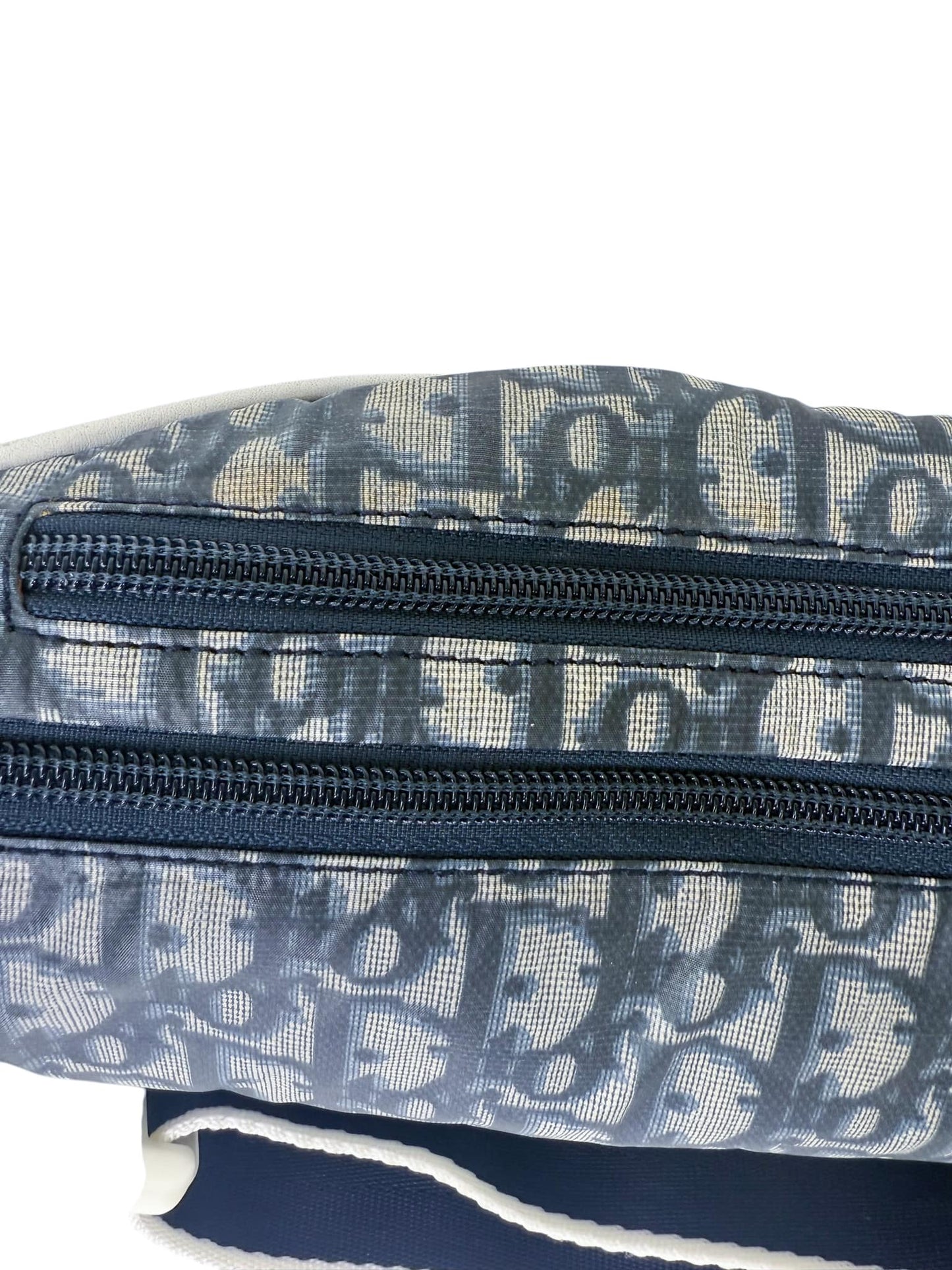 CHRISTIAN DIOR Vintage 2003 Navy Blue Trotter Nylon Belt Bag