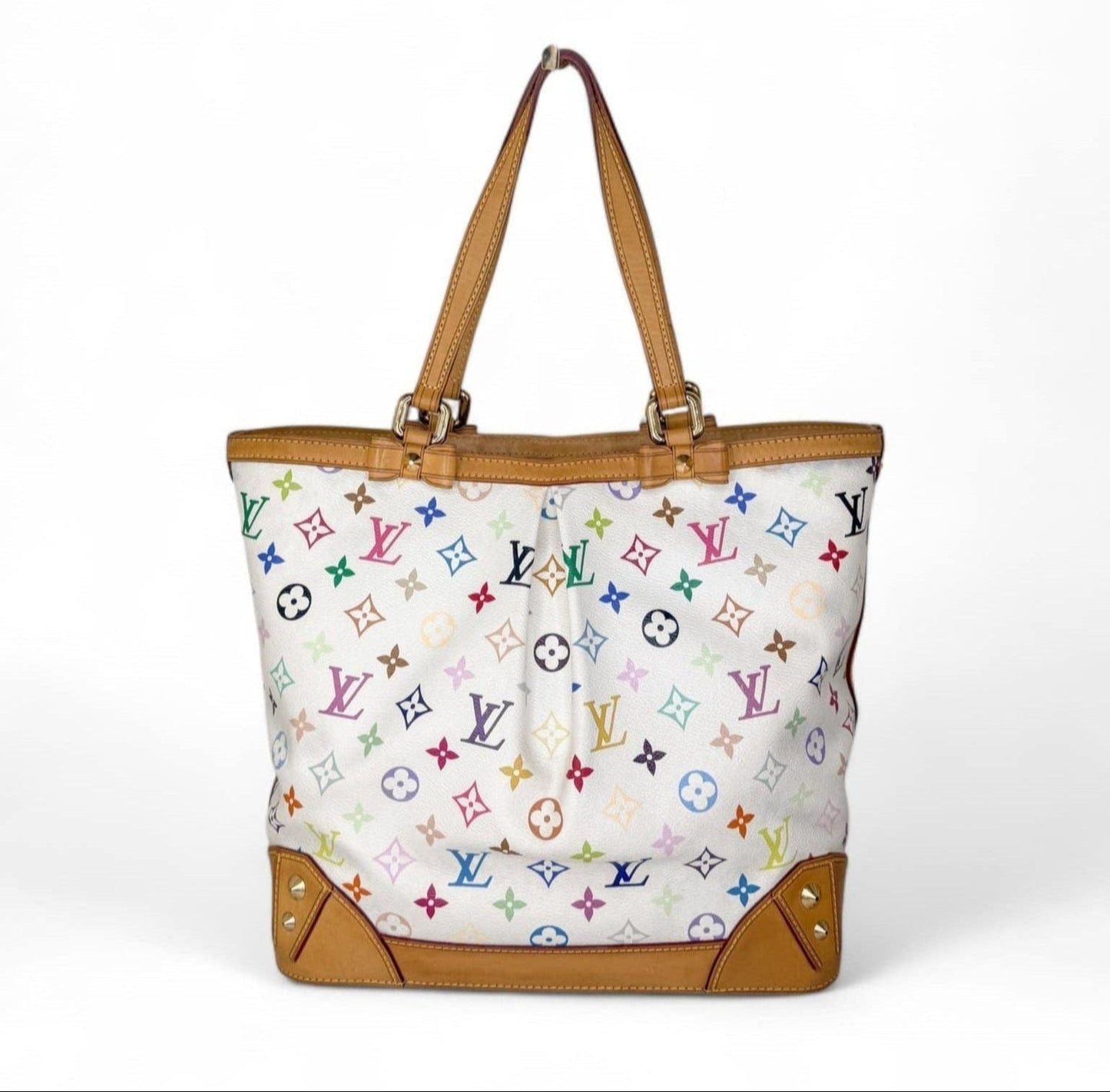 LOUIS VUITTON Murakami White Multicolor Sharlene MM Bag