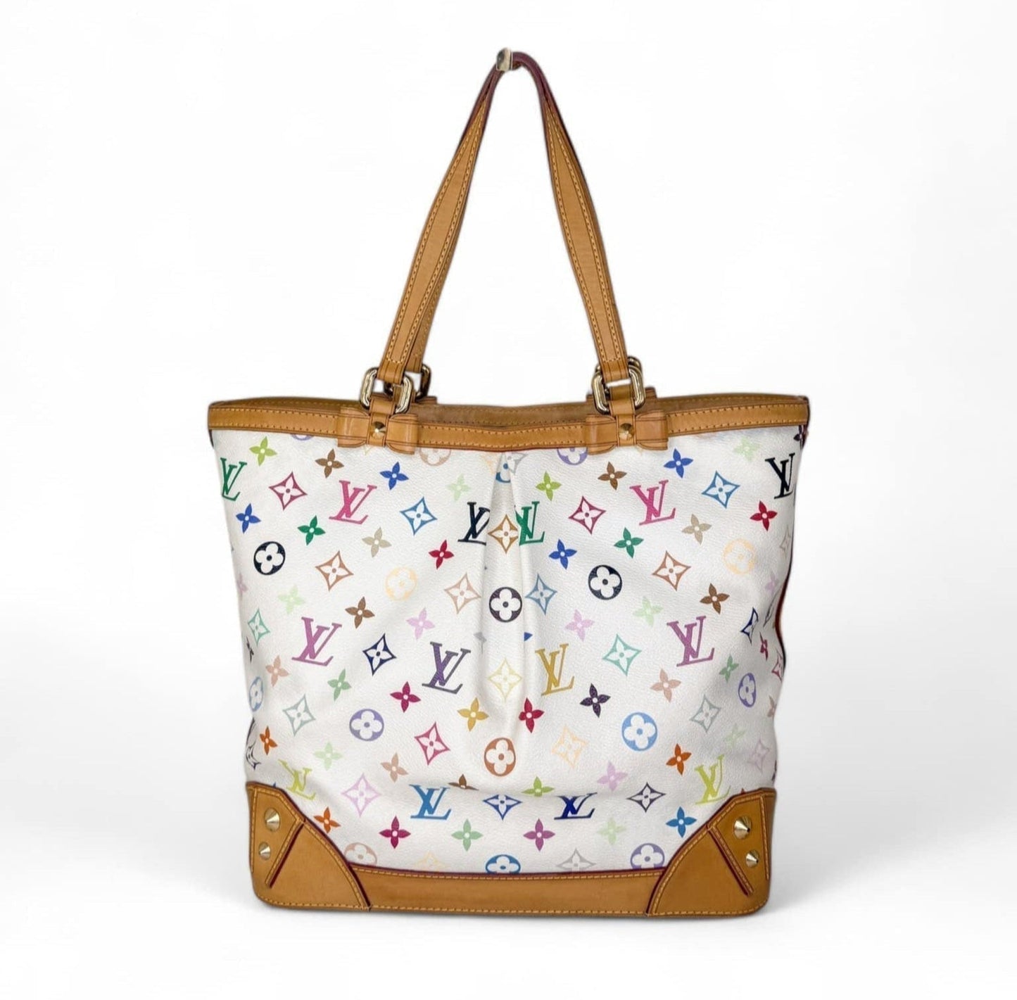 LOUIS VUITTON Murakami White Multicolor Sharlene MM Bag