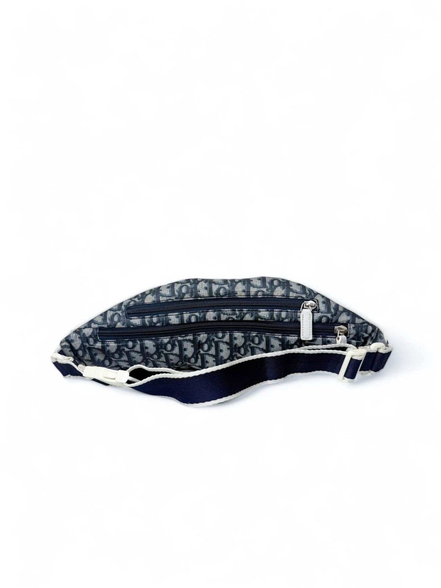 CHRISTIAN DIOR Vintage 2003 Navy Blue Trotter Nylon Belt Bag