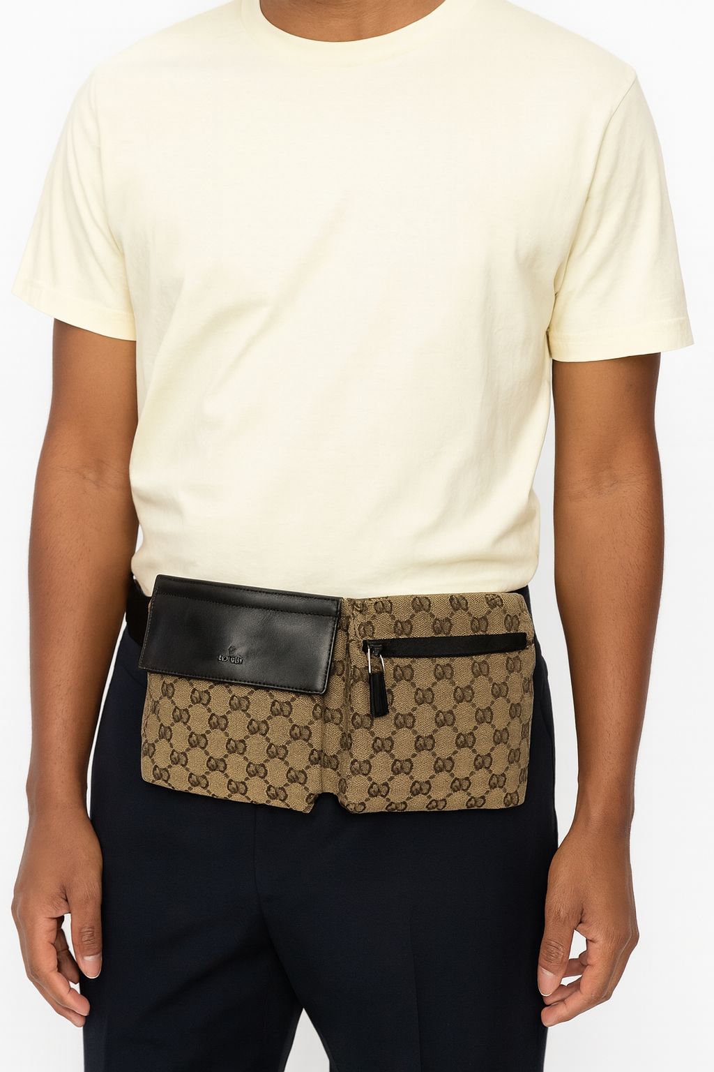 GUCCI Unisex GG Web Logo Belt Bag