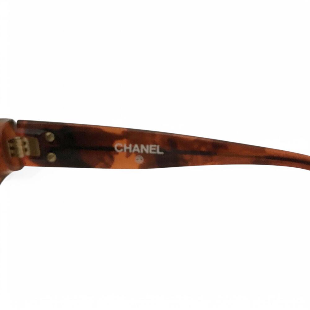 CHANEL Tortoise Shell CC Sunglasses Brown