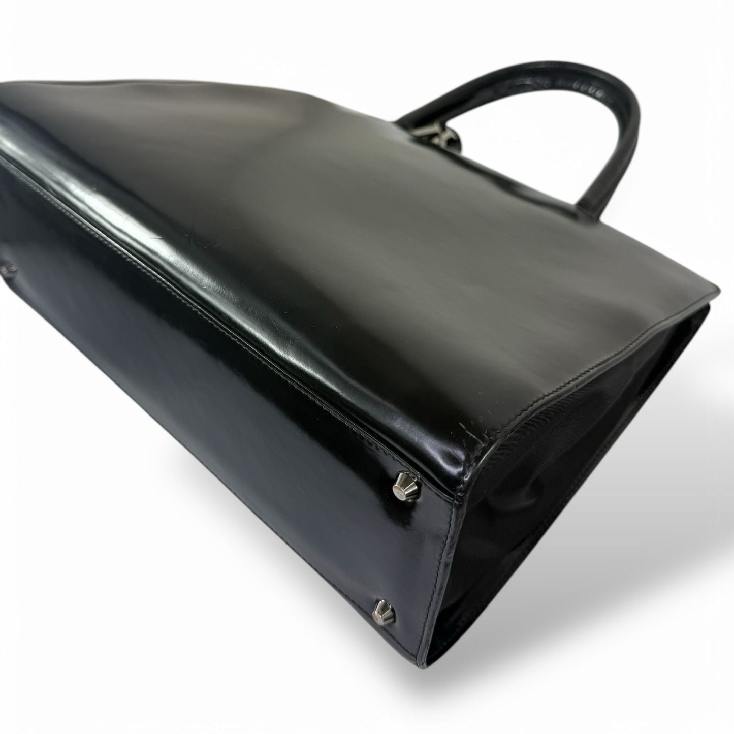 Christian DIOR Black Leather Lady D Tote