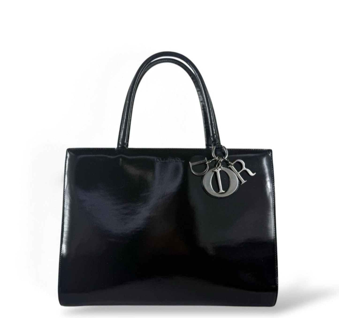 Christian DIOR Black Leather Lady D Tote