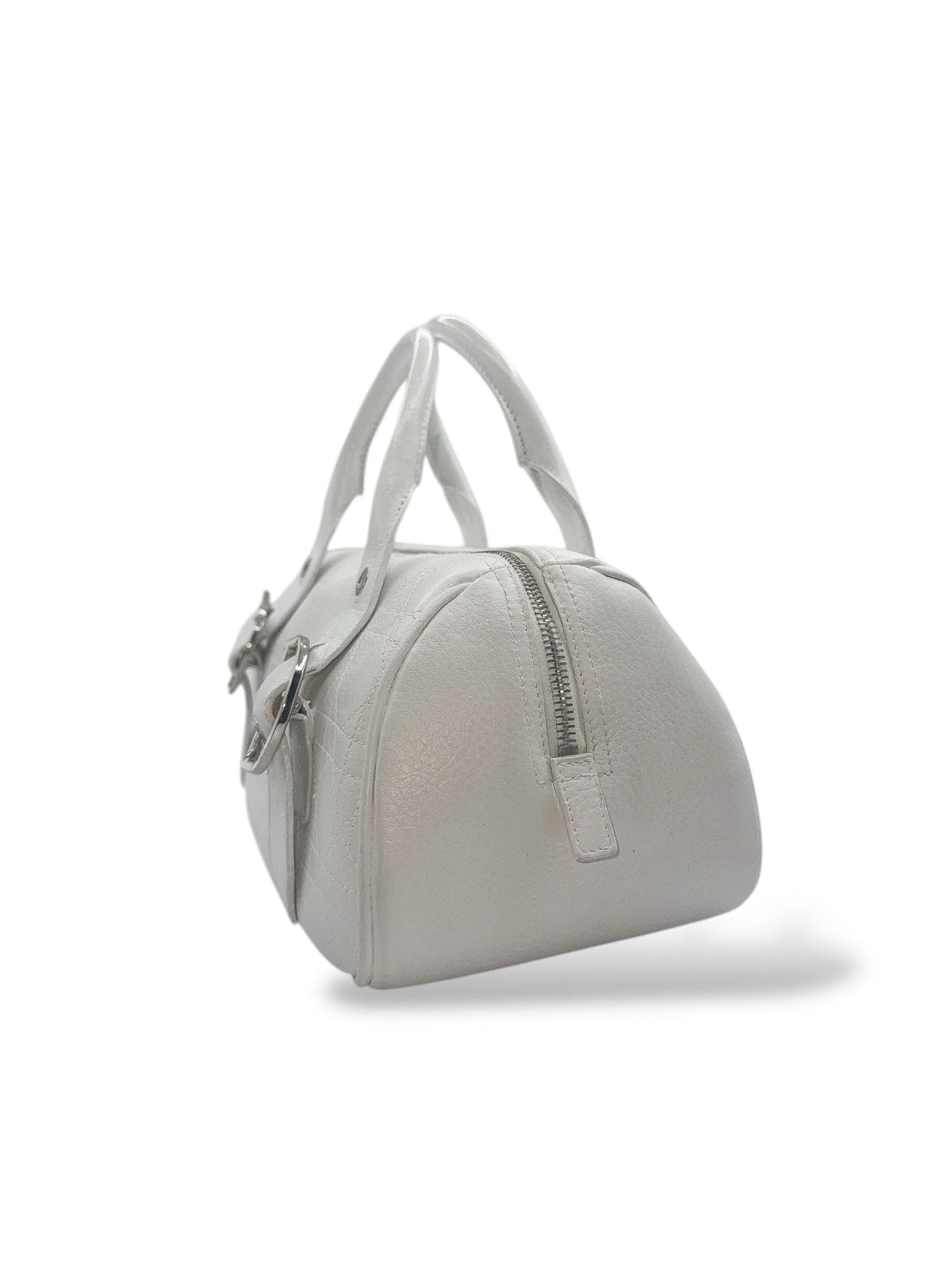 CHRISTION DIOR White Boston Bag