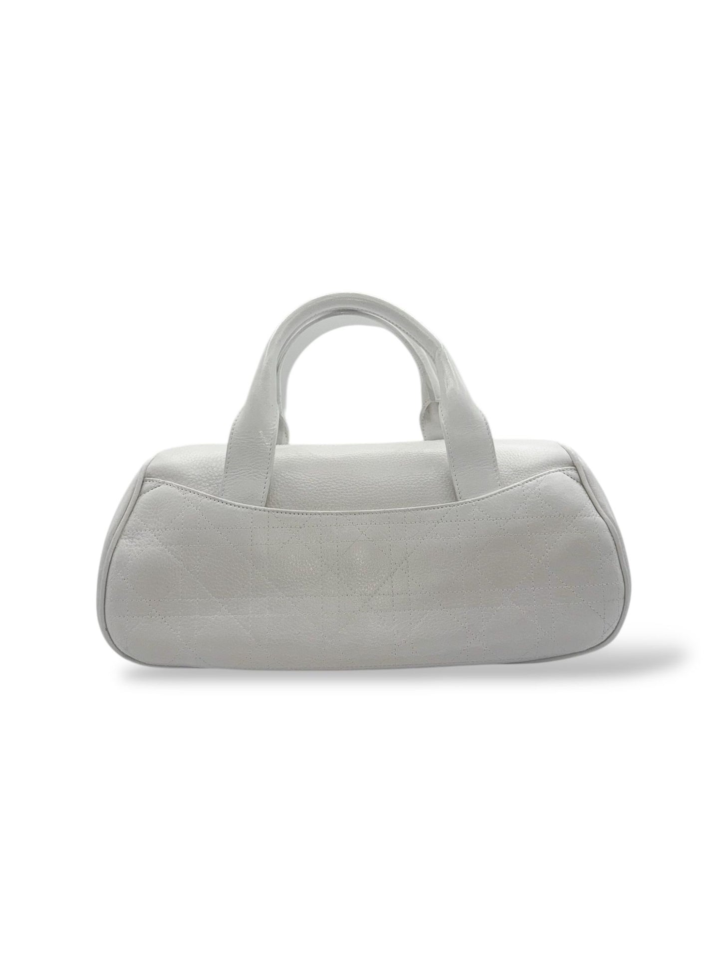 CHRISTION DIOR White Boston Bag