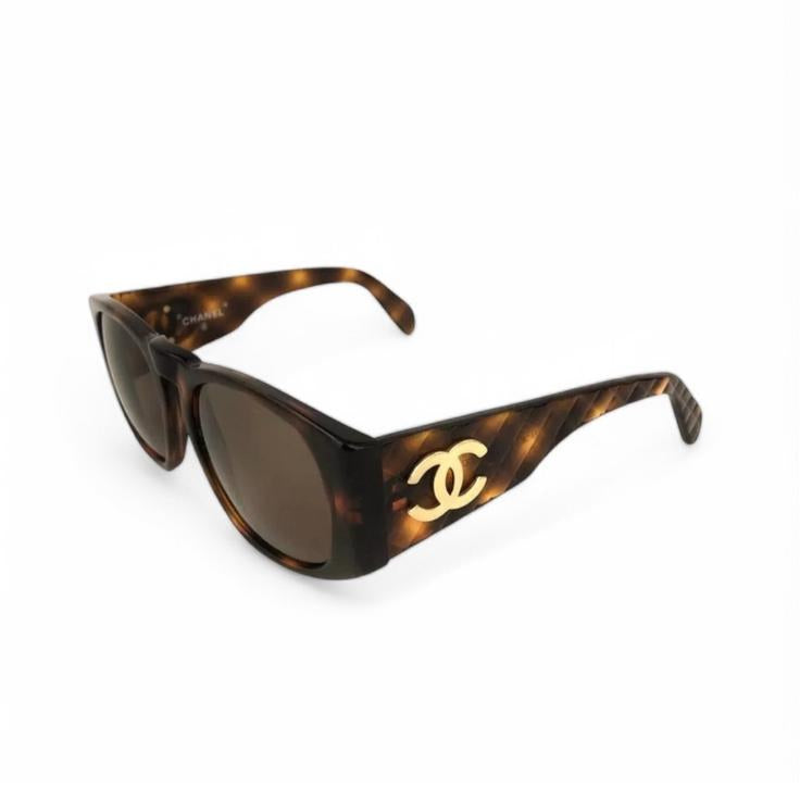 CHANEL CC Tortoise Shell Sunglasses