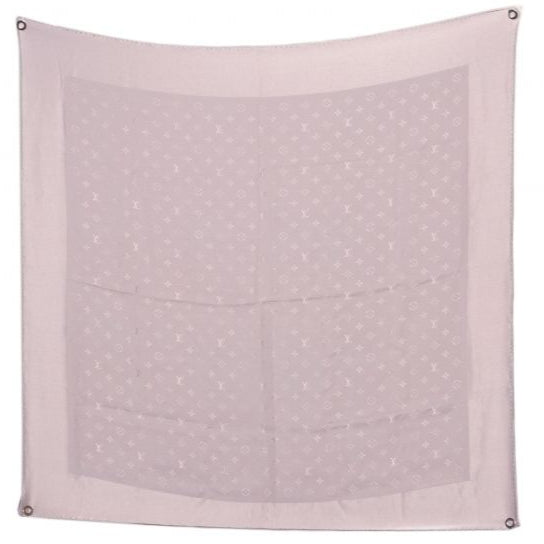LOUIS VUITTON LV Monogram Lavender 100% Silk Scarf