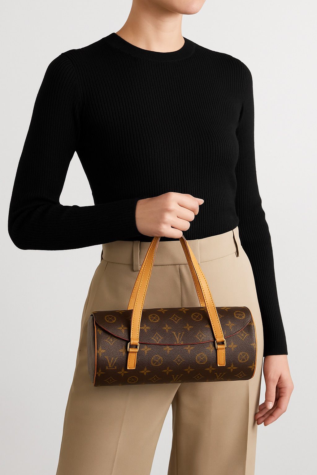 LOUIS VUITTON Monogram Sonatine Top Handle Bag
