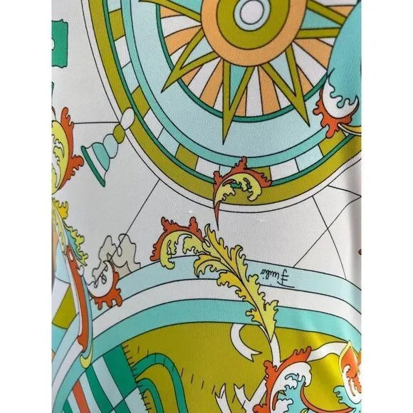 EMILIO PUCCI Nautical Print Long Sleeve Shift Dress IT38