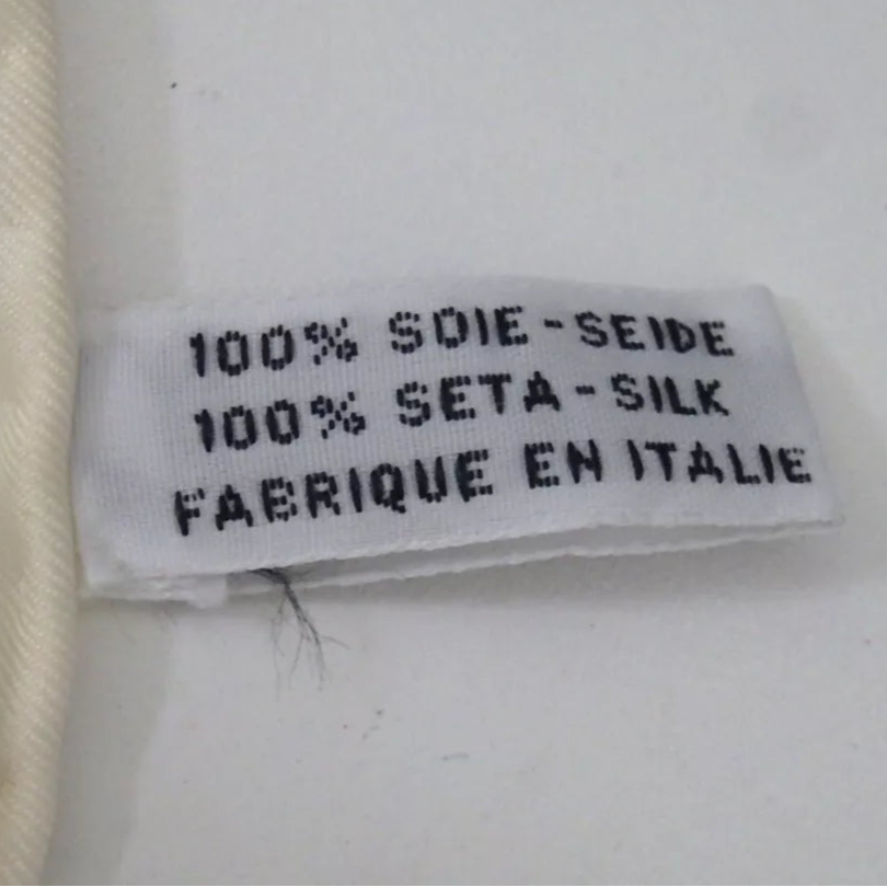 CHANEL Vintage Silk CoCo Mademoiselle Silhouette Scarf