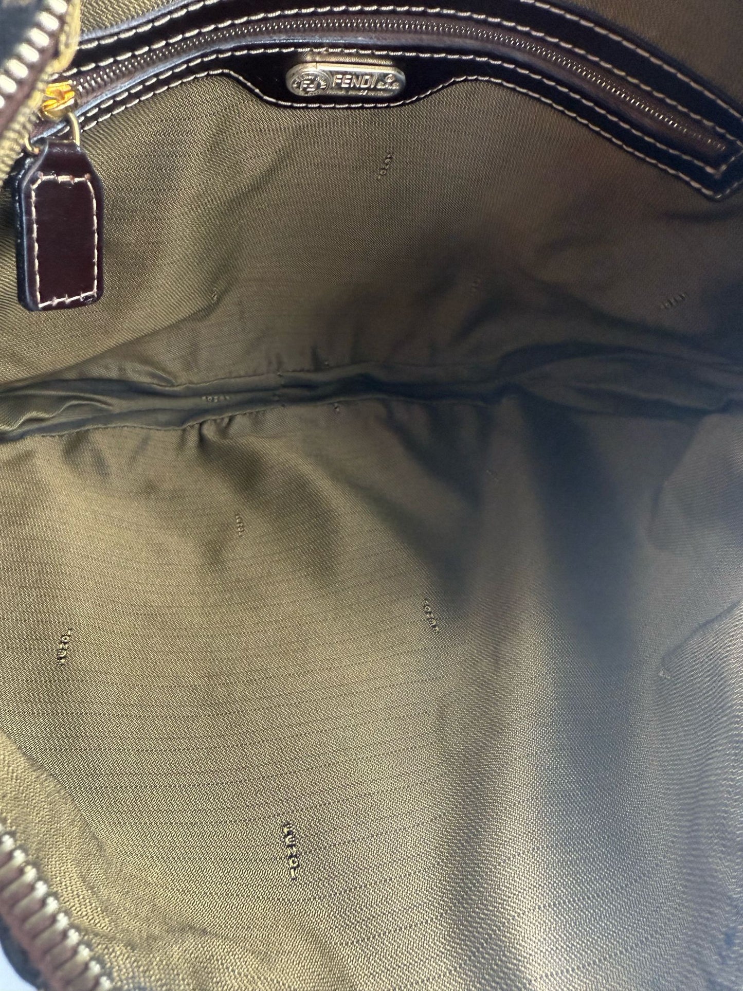 FENDI FF Zucca Hobo Shoulder Bag