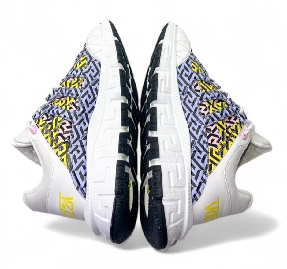VERSACE Men's Trigreca White & Multicolor Sneakers IT45