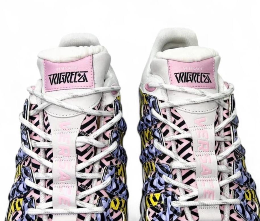 VERSACE Men's Trigreca White & Multicolor Sneakers IT45