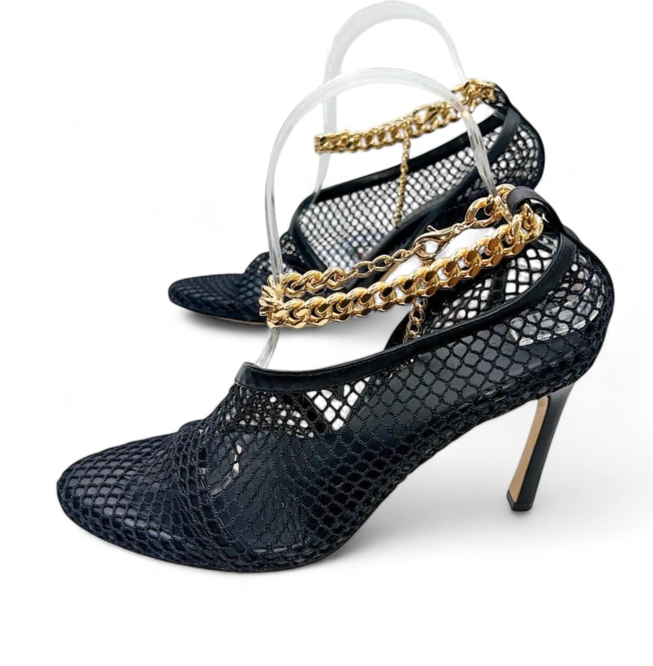 BOTTEGA VENETA Black Mesh Sandals EU37