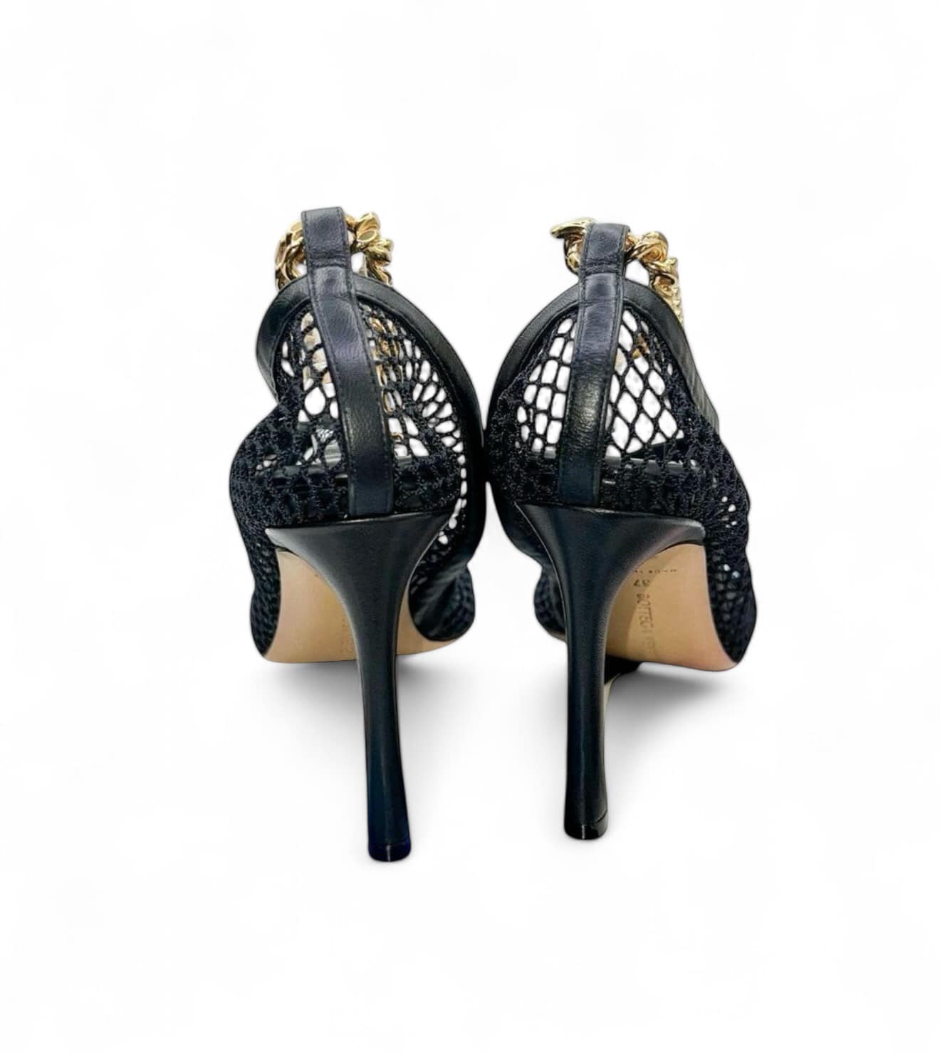 BOTTEGA VENETA Black Mesh Sandals EU37