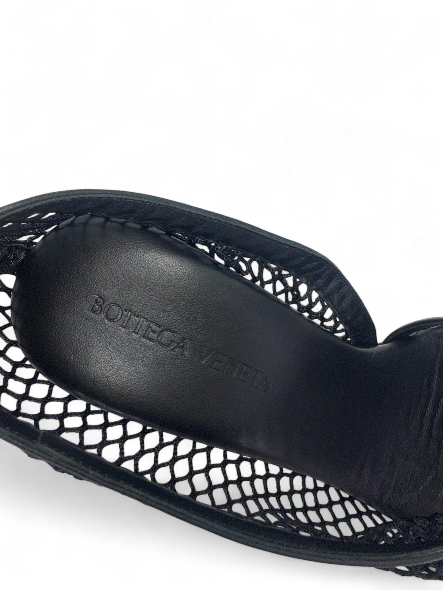 BOTTEGA VENETA Black Mesh Sandals EU37