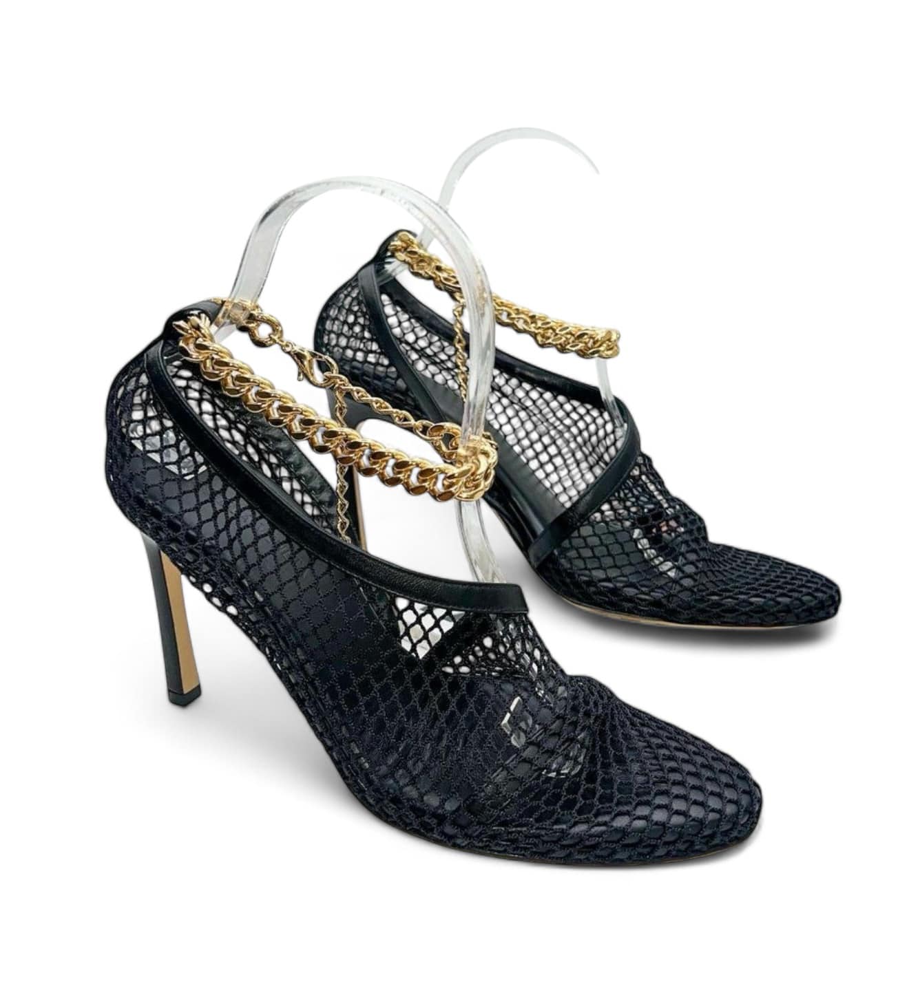 BOTTEGA VENETA Black Mesh Sandals EU37