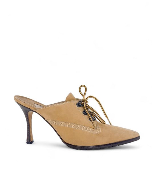 MANOLO BLAHNIK Oklamod Lace Up Mules IT38