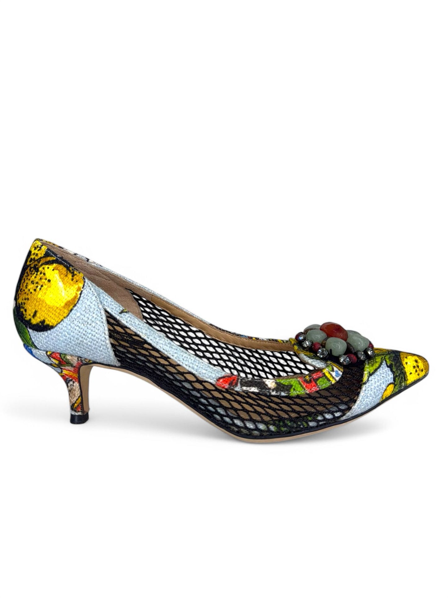 DOLCE & GABBANA Spring 2013 Runway Lemon Print Pumps IT38.5