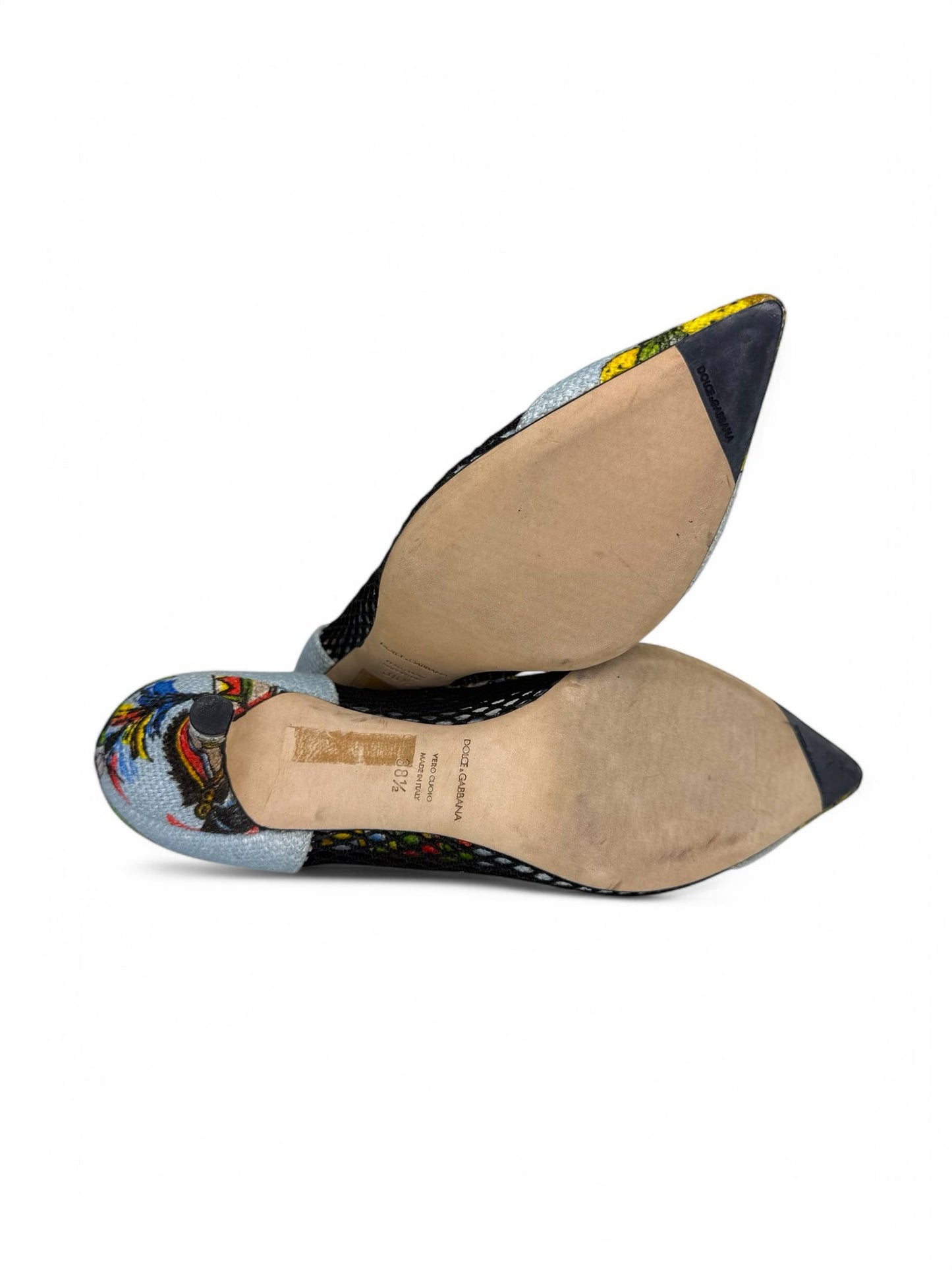 DOLCE & GABBANA Spring 2013 Runway Lemon Print Pumps IT38.5