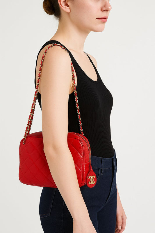 CHANEL Vintage CC Logo Shoulder Purse