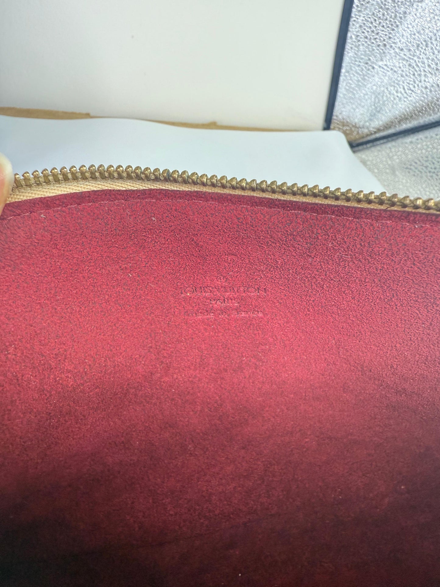 LOUIS VUITTON TAKASHI MURAKAMI White Multicolor LV Monogram Pochette Accessoire